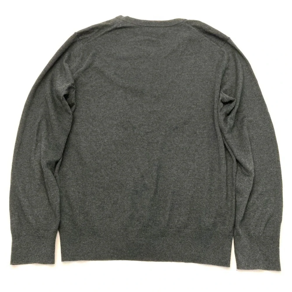 Banana Republic Silk Cotton Cashmere‎ Sweater V-Neck Mens L Green Gray